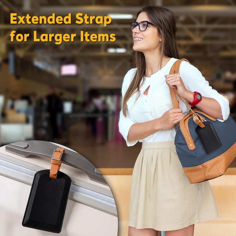Airkit 3 Pack Luggage Tags for Suitcases, TSA Approved Bag Tags, Baggage Tags with Privacy Protection, Travel Essentials Luggage Accessories, Black & Brown - Image 5